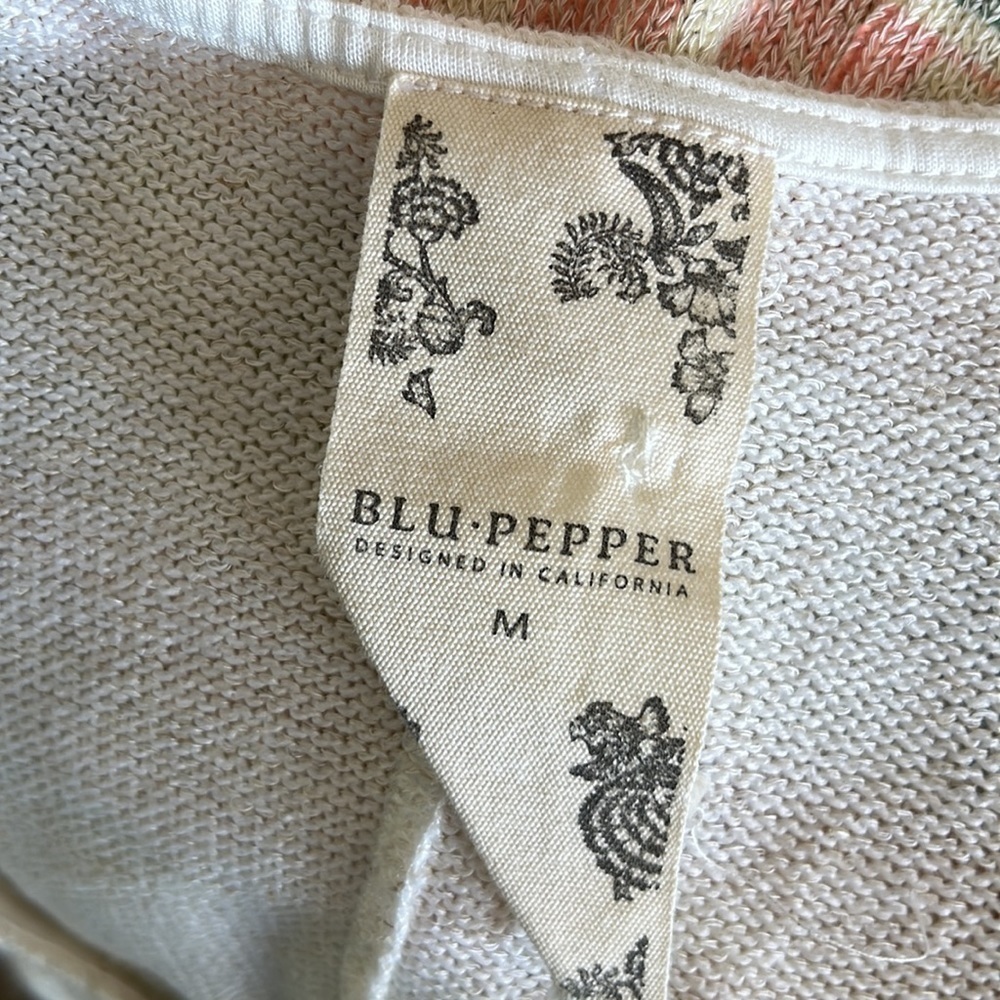 Blu Pepper Knit Racerback Patterned Tank Top - Picture 7 of 8